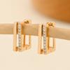 Aretes de Circonio para Mujer, Joyería de Diseño Variedad Oro Nuevo a la Moda