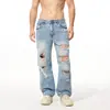 Jeans Reto Versátil Solto Americano Retrô High Street Moda Marca Bigodudo Lavado para Adolescentes Primavera/Verão 2026