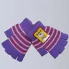 Novas Luvas de Lã Listradas de Inverno para Crianças, Luvas Quentes para Uso Externo para Meninos e Meninas, Luvas Infantis Fofas e Simples Atacado