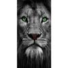 Pintura sobre lienzo de animal león en blanco y negro mural póster arte de pared dormitorio sala de estar pintura decorativa moderna