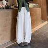 Tiro real Pantalones deportivos americanos 2026 Otoño/Invierno Nuevos Pantalones de pierna ancha para mujer Estilo perezoso holgado Pierna curva Casual Pantalones largos