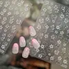 Tiesu Calidad Alta Sencillo Blanco Plateado Flor Pegatinas para Uñas M-1299 Estilo Suave Diario Florales Mariposa Pegatinas para Uñas