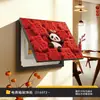 Cubierta Decorativa Pintada para Caja de Medidor Eléctrico de Panda, Modelo Año Nuevo del Caballo, Cubierta Decorativa para Caja de Distribución, Arte de Pared Festivo y Propicio para Restaurante