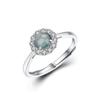 Anillo Cabas de Plata S925 con Jade "Gimsophila" Joyería Abierta Joyería de Lujo Ligero Joyería para Mujer Bienestar en Vivo