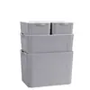 Tapa de plástico para ropa interior, caja de almacenamiento a prueba de polvo para ropa, caja de almacenamiento para armario, cajón de almacenamiento de escritorio, venta al por mayor de fábrica