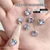Decoraciones para Uñas Color Rojo Rosa con Brillantes Diamantes K9, Sin Base, Diamantes Apilados Hechos a Mano, Arte de Uñas de Caramelo Colorido