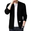 Nueva Chaqueta de Punto de Manga Larga para Hombre de Primavera y Otoño, Corte Holgado, Estilo Coreano, Marca de Moda, Casual, En Stock, Cárdigan Suéter para Jóvenes, Dropshipping