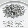 Platina Banhada a Ouro 18K Cor Prata Espessa Conserva Cor Tubo Curvo Gravado Tubo Torcido Pingente Acessórios para Joias DIY