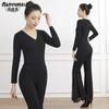 Ropa de Entrenamiento de Etiqueta Corporal Primavera y Verano para Mujer Body Elegante Tutor Corporal Ropa de Práctica de Baile Top Negro