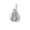 Colgante de plata de ley 925 maciza con diseño de gota de agua china, estilo retro mate, pulsera artesanal
