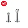 Joyería de aleación de titanio F136, anillos para la lengua, tachuelas de bola redonda, anillos para el labio, pendientes de aleación de titanio G23, joyería para perforaciones DIY, tachuelas para el cartílago de la oreja