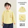 Camiseta Panda Kaka Infantil Roupas de Outono para Meninos Tops Casuais para Meninas Camisetas de Bebê Roupas de Primavera e Outono para Bebês