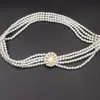 Cinturón decorativo para mujer versión coreana de Joker cadena de cintura de perlas con diamantes de imitación cadena de cintura elástica de verano para mujer venta al por mayor directa de fábrica