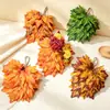 Decorações de folha de bordo transfronteiriças, Enfeites de Natal, Decorações de plantas de outono para o Halloween, Decorações de parede, Adereços para arranjo de cena de festival da colheita