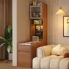 Aparador de madera maciza mueble de pared para almacenamiento mesa auxiliar para sofá mueble lateral mueble lateral estrecho mueble de almacenamiento para huecos en la pared vitrina