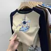 Camada Base Casual Infantil Raglan Manga Longa Outono Inverno Novo Estilo De Rong Camiseta Gola Redonda Menino Pequeno Roupa Íntima Top Felpudo