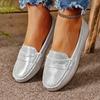 Mocasines Planos de Nuevo Estilo Transfronterizos, Zapatos Casuales Ligeros para Todas las Estaciones, Zapatos de Deslizamiento Modernos para Mujer, Zapatos de Vestir de Punta Redonda para Mujer