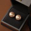 Design Sul-Coreano Senso de Personalidade Exagerada Metal Grande Pérola Brincos Femininos Francês Elegante Moda Argola Brincos Studs Acessórios de Orelha