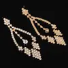 Pendientes de Cadena de Garra con Pedrería Transfronterizos Moda de Comercio Exterior Europeo y Americano Exagerados Accesorios de Novia al por Mayor E321