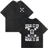 Camisetas Vintage Lavadas Old Skeleton Gym Pump Cover para Hombre Ove