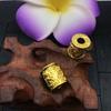 Nuevos accesorios de joyería chapados en oro que conservan el color, cuentas de proverbio de seis palabras de 10 mm, cuentas redondas de moneda de cobre, accesorios de joyería de oro arena DIY