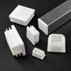 Diyamei Tubo Branco de Aço Inoxidável Sexagem Longo Acessórios para Móveis Plug Redondo Tubo de Ferro Tubo Quadrado Galvanizado Plug Branco