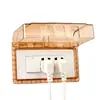 Modelo de baño 118 Caja Estanca de Enchufe e Interruptor Caja a Prueba de Salpicaduras de Cocina y Baño Posición Doble Pegable Cubierta Protectora
