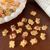 Outono Inverno Natal Homem de Gengibre Decorações para Unhas Urso Fofo de Desenho Animado Cachorrinho Boneco de Neve Acessórios de Unhas Vestíveis de Natal