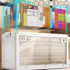 Caixa de Armazenamento de Livros Dobrável, Caixa de Livros de Grande Capacidade para Salas de Aula de Estudantes, Caixa de Armazenamento Multifuncional, Artefato de Armazenamento de Livros