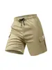 Pantalones Cortos de Trabajo Europeos Transfronterizos para Hombre, Shorts Deportivos Casuales de Verano, de Bolsillos Múltiples para Exteriores, Holgados, Talla Grande, de Longitud Media