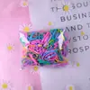 Materiais para Atividade de Team Building do Dia das Mães Gravatas de Cabelo Tie-Dye DIY Scrunchies Brancos Acessórios de Cabelo Pintados