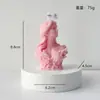 Vela Perfumada Estilo Nórdico Transfronterizo Niña Floral, Adorno Creativo Estilo Ins, Vela de Arte Geométrico, Regalo Souvenir
