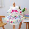 Pet Circle Roupa para Cachorro Novidades Primavera/Verão Respirável, Fresca e Confortável Laço Nova Saia Vazada para Cães Pequenos e Médios