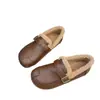 Plus Terciopelo Cálido 2026 Invierno Nuevo Más Vendido Casual Sin Cordones Planos Piel Zapatos Birkenstock Mujer