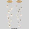 Lustre Criativo Estilo Nórdico para Escada de Edifício Reciforme Villa Sala de Estar Sala de Jantar Lustre para Casa Moderna Escada Giratória Lustre Longo