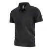 Camisa Polo de Secagem Rápida com Manga Curta para Homens, Novo Estilo de Verão, Camiseta de Seda de Gelo Fresca e Ajustada ao Corpo, Versão Personalizada