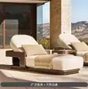 Sofá de aleación de aluminio para exteriores, silla de ocio para patio, jardín, terraza, balcón, juego de muebles de sofá cama con mesa y silla impermeables