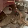 Colar de Cerejinha em Prata de Lei S925 Estilo Menina Doce de Verão Cream Cercado por Frutas Choker Fashionável Exquisito Design Personalizado