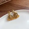Pendientes Vintage de Plata con Borlas de Rombo Incrustadas de Diamantes, Pendientes de Moda Estilo Corte con un Toque de Lujo Ligero y Sensación de Alta Gama