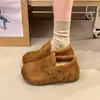 Versáteis chinelos de pelúcia 2026, sapatos de algodão quentes e confortáveis para mulheres, com aumento interno de altura, estilo slip-on, novo design de sola grossa para outono e inverno