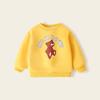 Ropa para niños Sudadera con forro polar para niño Otoño e Invierno Nueva sudadera de estilo occidental para niños Sudadera con estampado de dibujos animados para bebé Top informal de manga larga