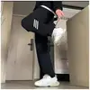 Color Sólido Regular Moderno Juvenil Pierna Recta Otoño Talla Grande Deportes Caída Pantalón de Sudor Marca Moderna Pierna Recta