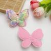 Novos Acessórios de Cabelo Borboleta em Tecido Dupla Camada com Lantejoulas e Pérolas Acessórios DIY para Bolsas e Roupas