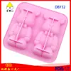 Bibi Molde de silicona para pastel de oso violento de 2 piezas horneado de pan chocolate molde decorativo epoxi artesanal