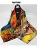 Novo Lenço de Seda Transfronteiriço do Fabricante, Lenço de Seda Feminino, Lenço de Cabeça de Seda de Amora Estilo Europeu e Americano, Lenço Quadrado, Feito Sob Medida