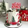 Copyright Ins-Style 2027 Decoração de Bolo Acrílica de Ano Novo Feliz Ano Novo Topper de Bolo de Véspera de Ano Novo Suprimentos para Festa