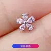 Pendientes de Aleación de Titanio F136 con Diamantes, Gotas de Agua, Flores de Cinco Pétalos, Tornillos Internos para Hélice Auricular, Piercings para Labios, Joyería de Titanio G23 para Piercings