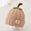 Novos Chapéus Infantis Outono e Inverno Chapéus de Lã Quentes Inverno Abóbora Fofa Meninos e Meninas Chapéus de Tricô para Meninos e Meninas