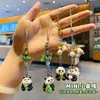 Mini Panda Rojo Original Cadena para Teléfono Móvil Fat Llavero Creativo Llavero de Cuentas Colgante para Mochila Escolar de Pareja