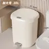 Papelera de Lujo Ligero de Operación con Pedal para Uso Doméstico con Tapa, Sellada y a Prueba de Olores, Adecuada para Sala de Estar, Dormitorio, Baño, Diseño Simple, Venta al por Mayor